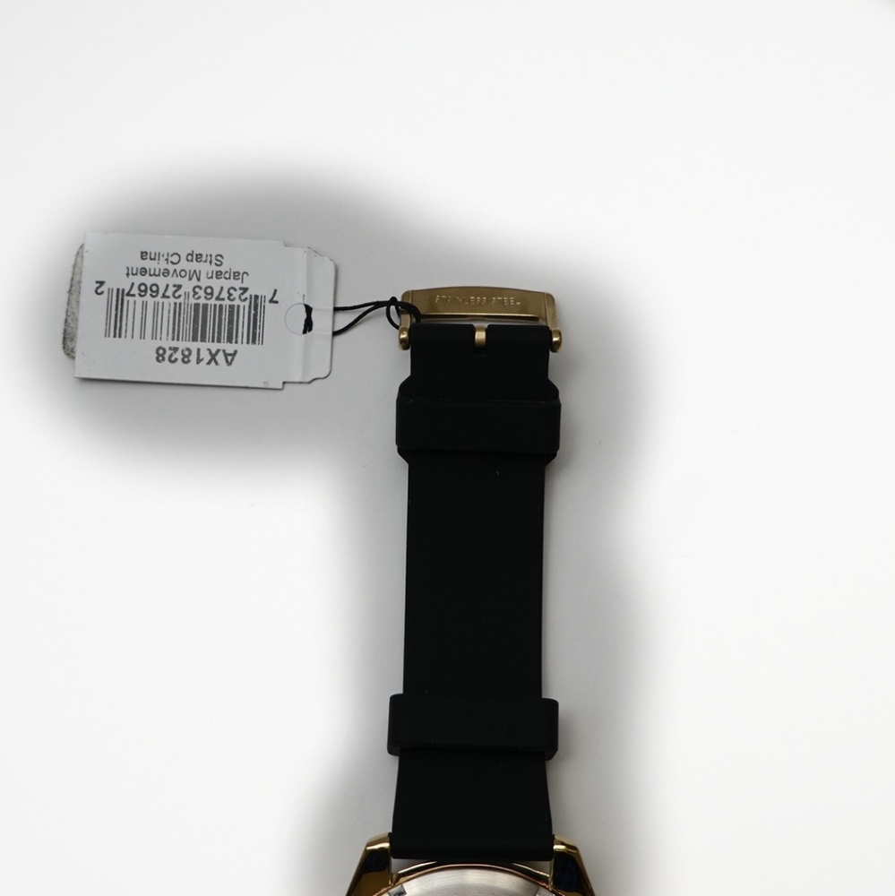 ARMANI EXCHANGE BLACK SILICONE WATCH - Picture 6 of 10